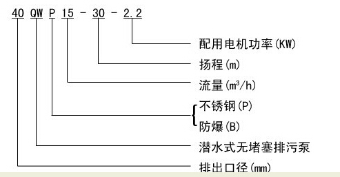 304不鏽鋼無堵塞潛水排汙泵QW WQ,无堵塞潜水排汙泵,不锈钢无堵塞潜水排汙泵